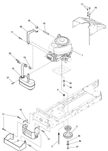 Engine Group - 12.5hp Briggs And Stratton Diagram and Parts List for 7800565-RT125380 2009 Briggs and Stratton Lawn Tractor